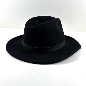 Outback Trading Co Pathfinder Hat Unisex MD Black Wool Felt Fedora‎ Crushable